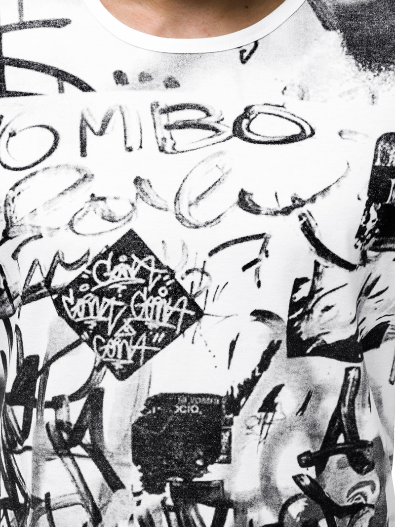 Camiseta de hombre blanca OZONEE JS/KS1987Z