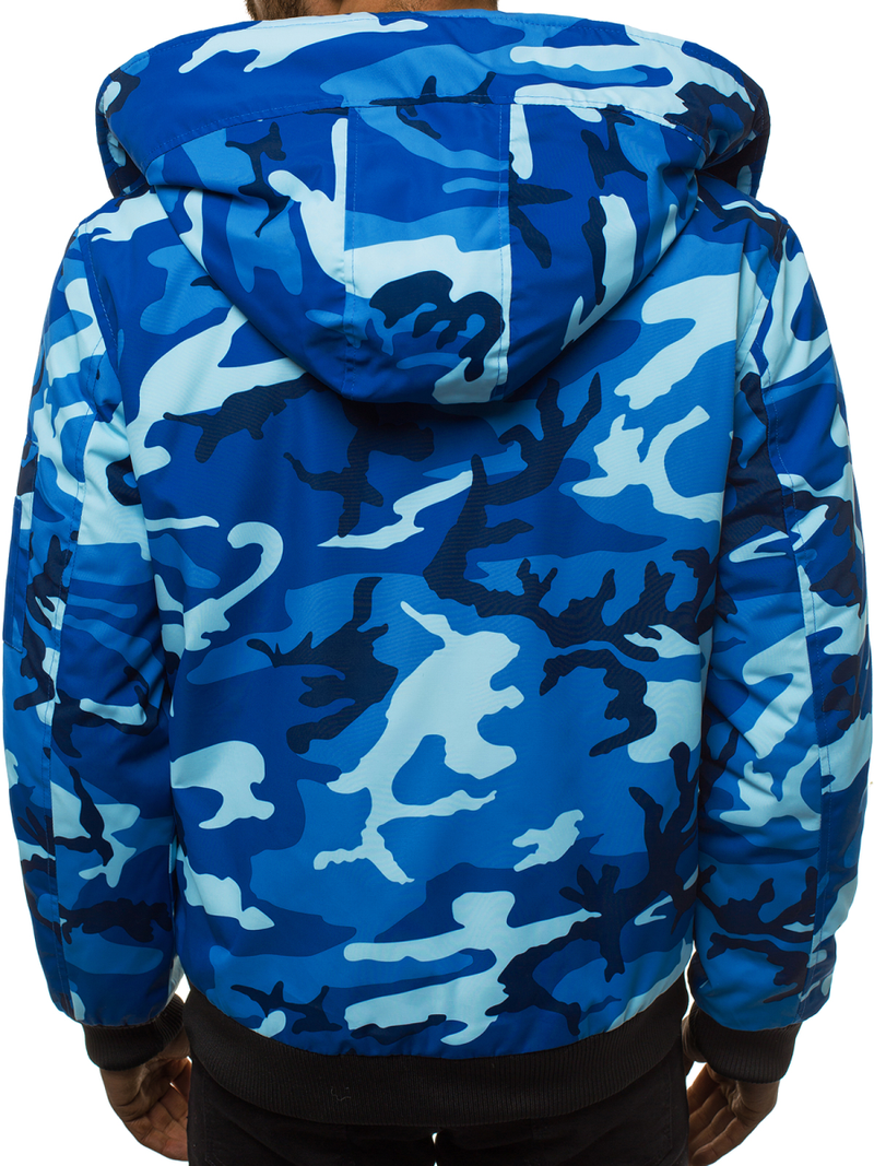 Chaqueta de hombre camo-azul OZONEE JS/2019005