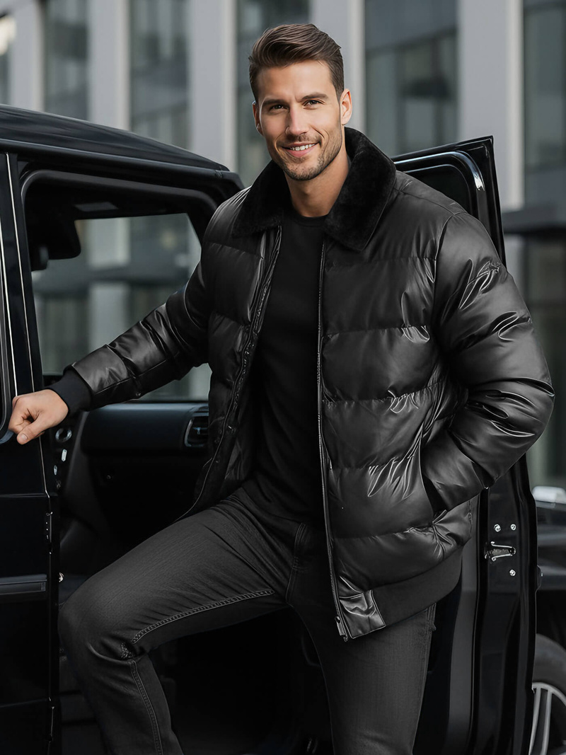 Chaqueta de hombre negra OZONEE O/M795Z