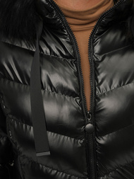 Chaqueta de mujer en negra OZONEE JS/M778/392B