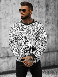 Sudadera de hombre blanca OZONEE JS/8B1131/1