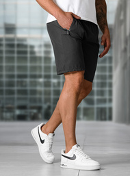 Pantalones cortos deportivos para hombre negras OZONEE JS/29K1567/3