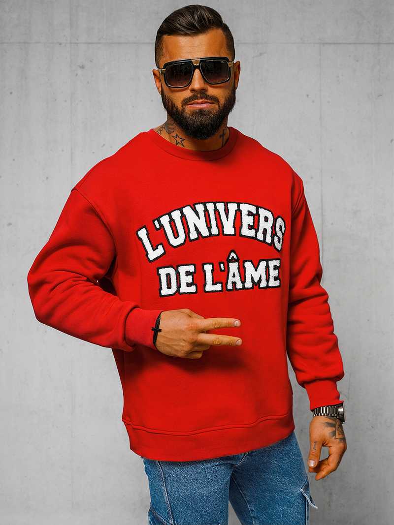 Sudadera de roja OZONEE O/SWE23055