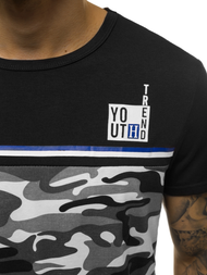 Camiseta de hombre negra OZONEE JS/SS10979Z