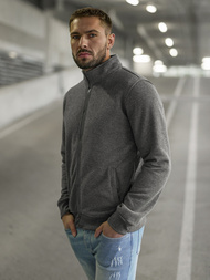 Sudadera de hombre gris-oscuro OZONEE JS/2002Z