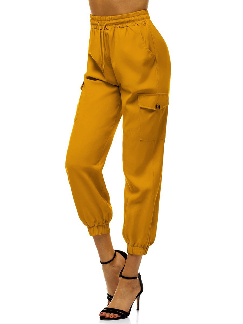 Pantalones jogger para mujer amarillo OZONEE O/HM003