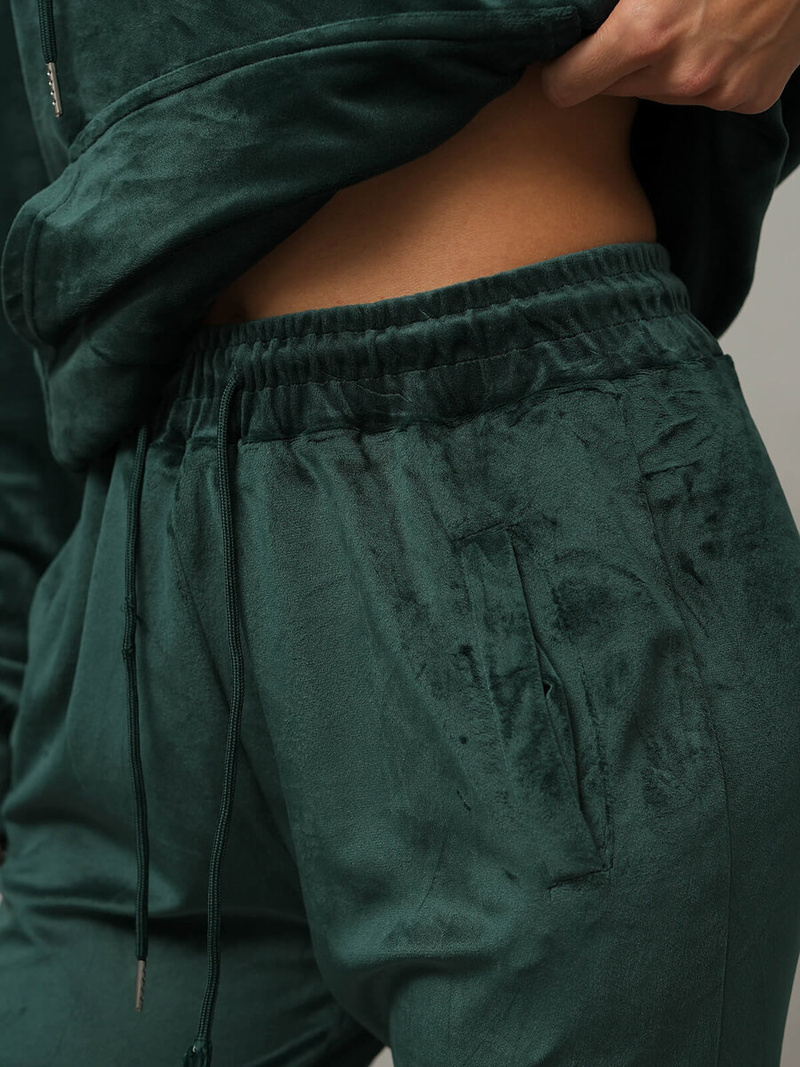 Chándal velour de mujer de verde-oscura OZONEE O/8C1175/9Z