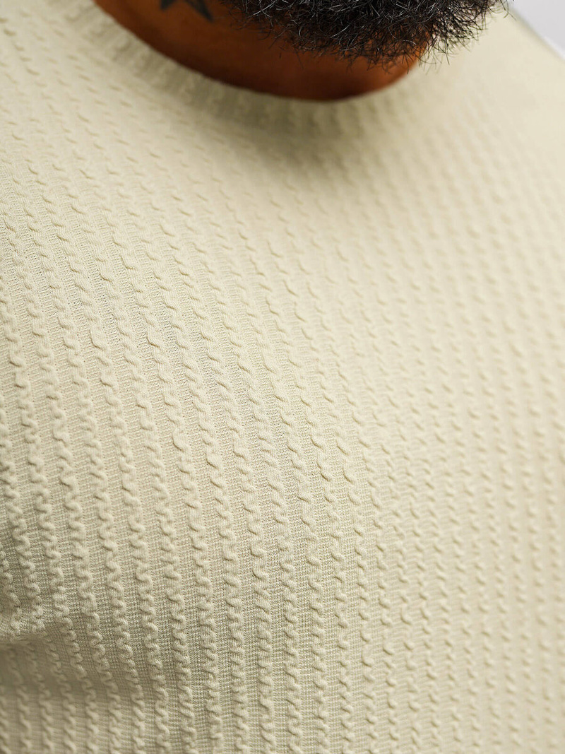 Camiseta de hombre beige OZONEE O/7766T