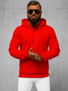 Sudadera de hombre roja OZONEE JS/2009Z