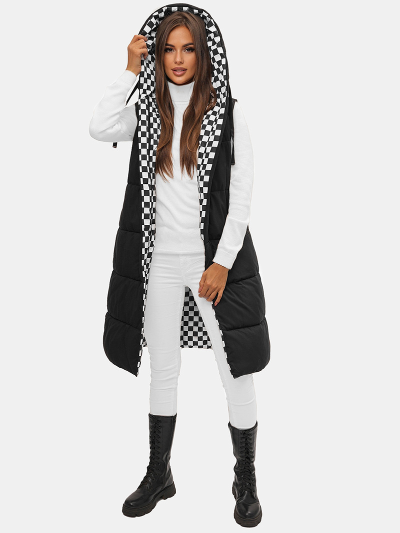 Chaleco de mujer negro OZONEE O/DK114/1