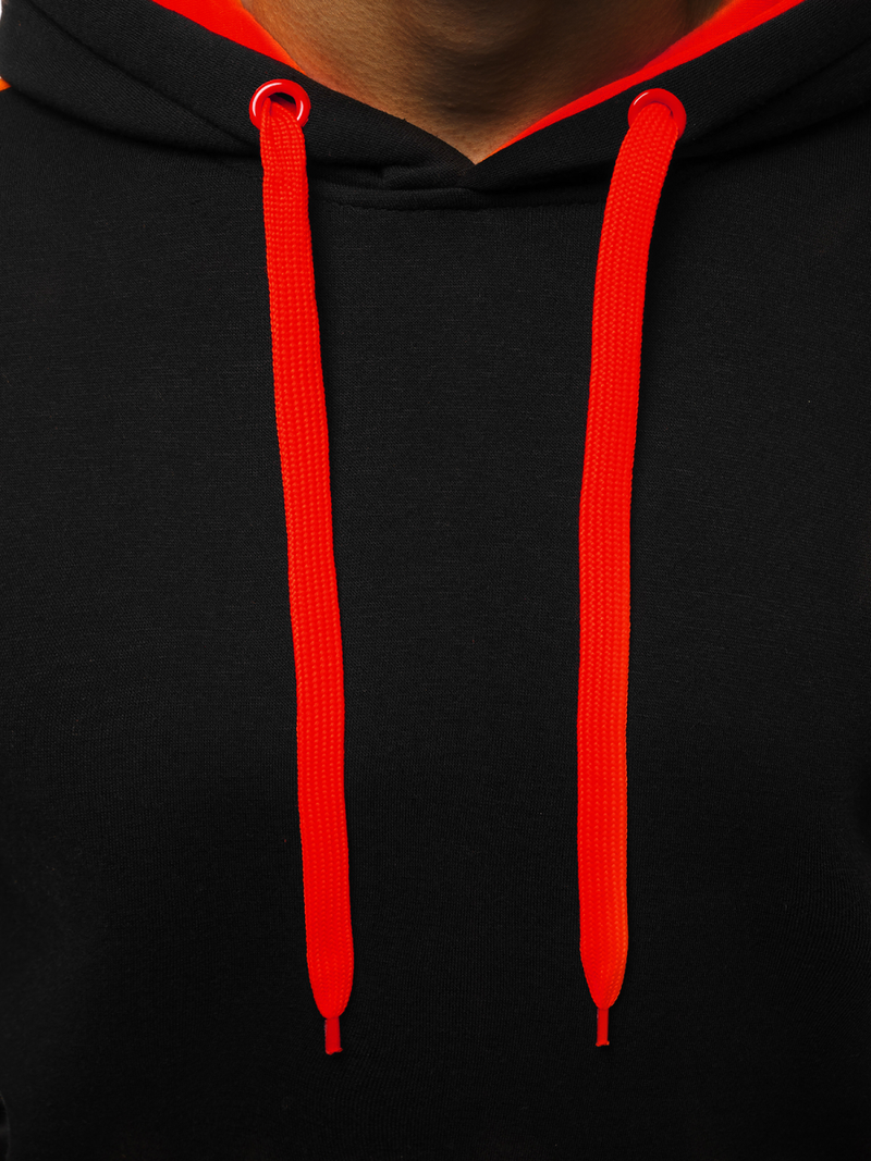Sudadera de hombre negra-roja OZONEE JS/2012