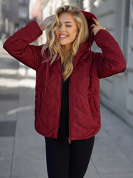Chaqueta de mujer borgoña OZONEE JS/16M9300/06