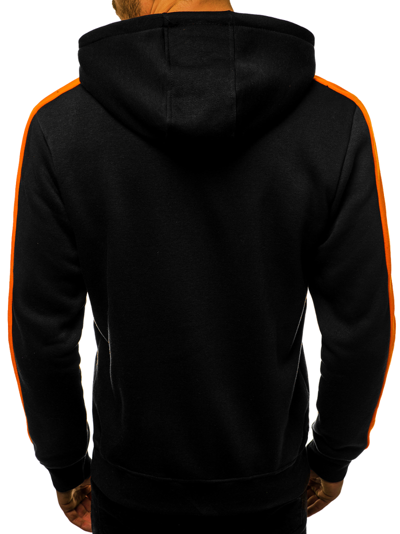 Sudadera de hombre negro-naranja OZONEE JS/2015