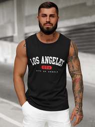 Camiseta sin mangas de hombre negra OZONEE JS/8B1715/3Z