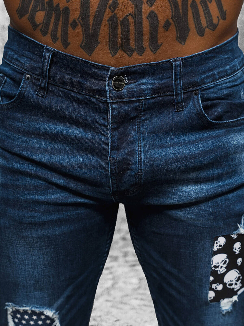 Vaqueros de hombre azul oscuro OZONEE NB/MP0015BS