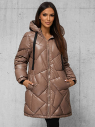 Chaqueta de mujer camel OZONEE JS/5M3189/84Z