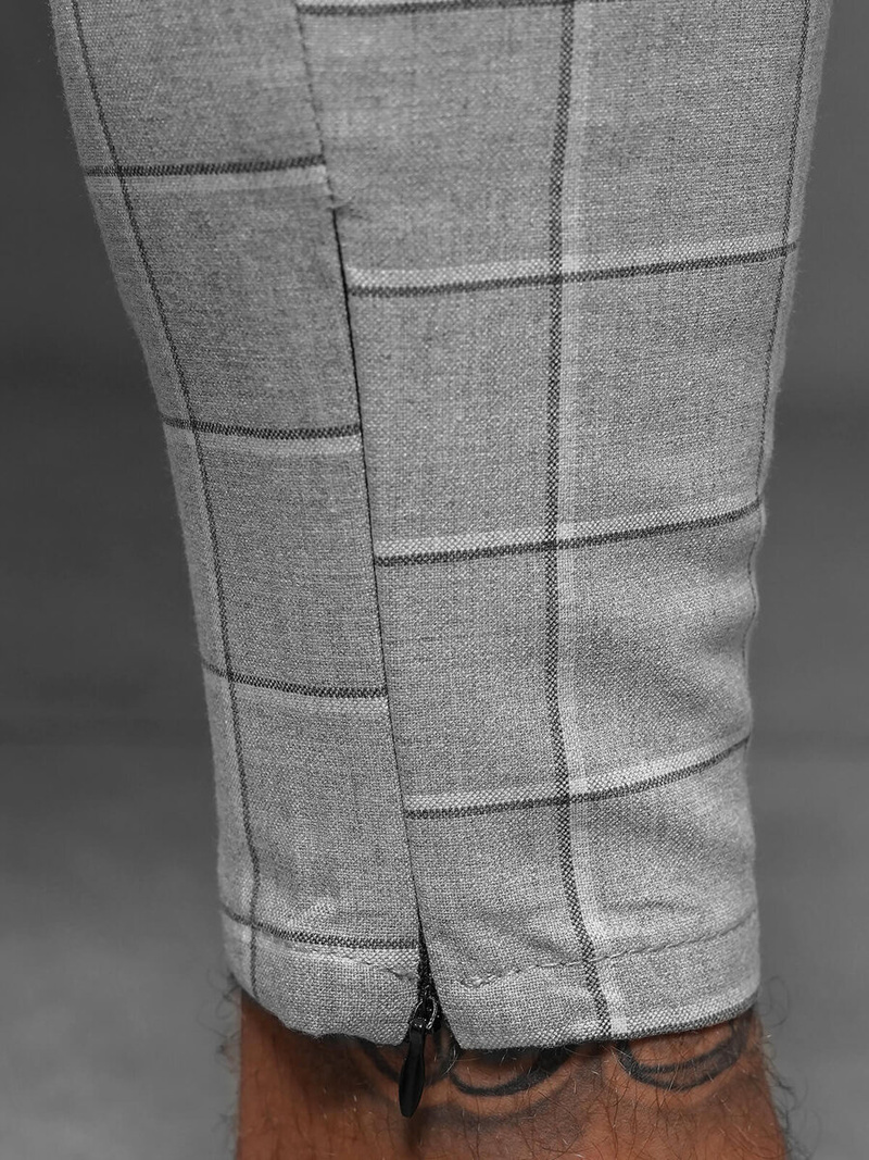 Pantalón chino de hombre gris OZONEE DJ/550172