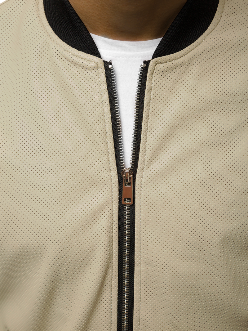 Chaqueta de hombre beige OZONEE N/6124