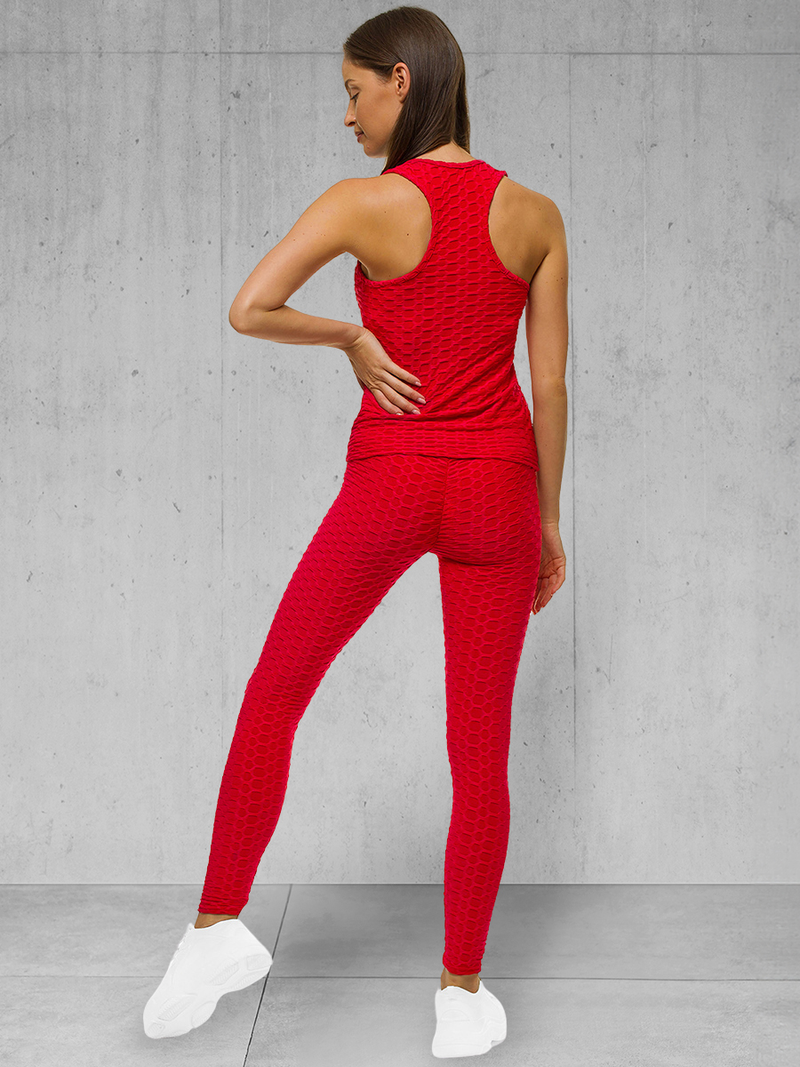 Conjunto de chándal de dos piezas de rojo ZONEE JS/YW88037/5