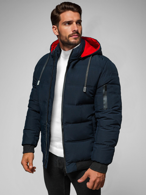 Chaqueta de hombre azul marino OZONEE JS/31M5003/B