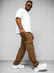 Pantalón de hombre marrón OZONEE DO/4001