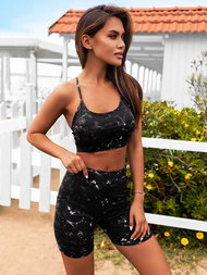 Conjunto de chándal de dos piezas de negro OZONEE O/XL015/1Z