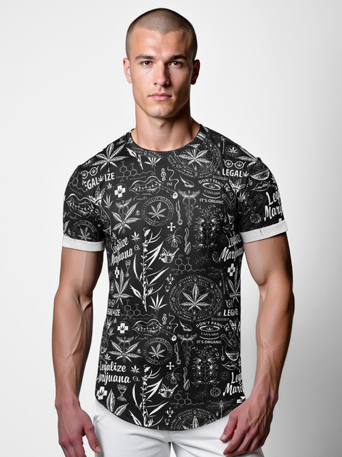 Camiseta de hombre negras OZONEE O/P1347Z