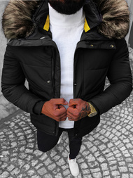 Chaqueta de hombre negra OZONEE JS/M1966/392