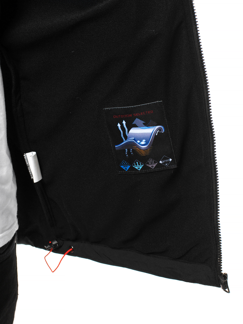 Chaqueta de hombre negro-naranja OZONEE GE/12263Z