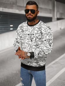 Sudadera de hombre blanca OZONEE JS/8B1218/1