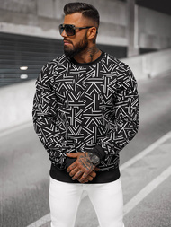 Sudadera de hombre negra OZONEE JS/8B1219/3