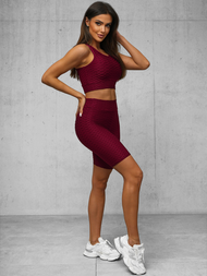 Conjunto de chándal de dos piezas de burdeos ZONEE O/22754Z