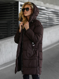 Chaqueta de mujer en chocolate OZONEE JS/16M9302/158