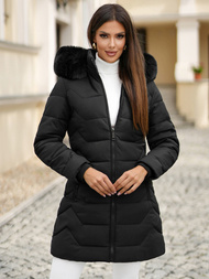 Chaqueta de mujer negra OZONEE JS/16M9121/392Z