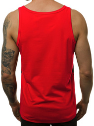 Camiseta sin mangas de hombre roja OZONEE JS/SS11037