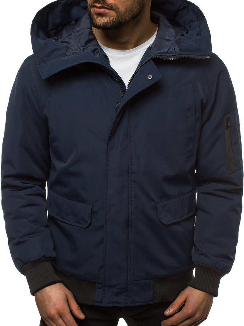 Chaqueta de hombre azul marino OZONEE JS/2019005