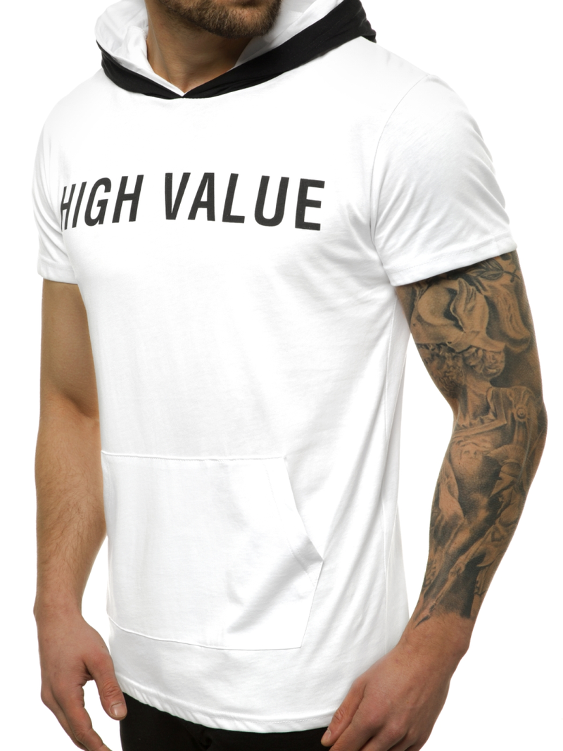 Camiseta de hombre blanca OZONEE MAD/3076
