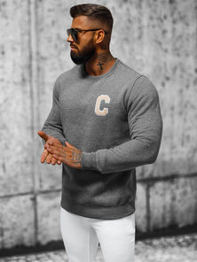 Sudadera de hombre grafito OZONEE NB/MF2019