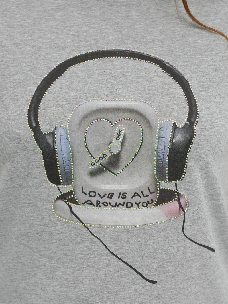 Camiseta de mujer gris OZONEE DJ77806