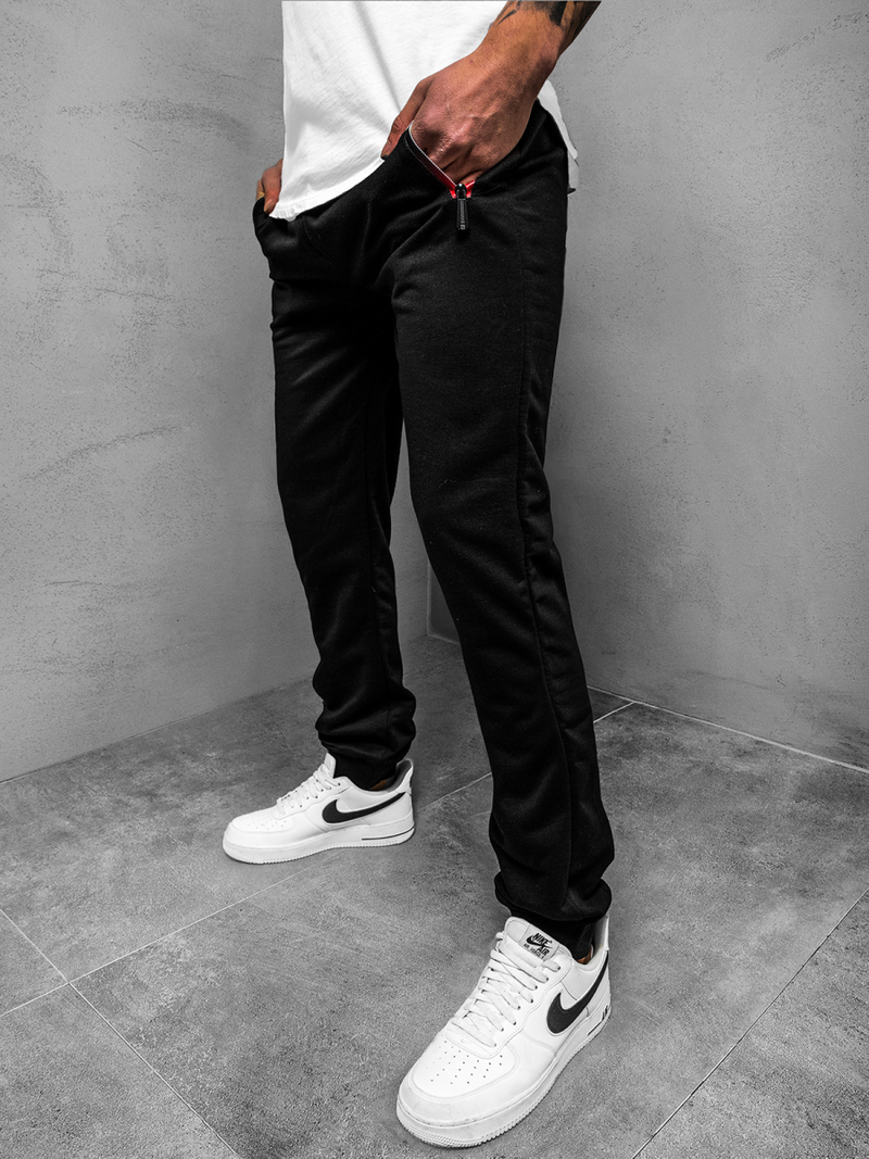 Pantalón de chándal de hombre negro JS/XW007SZ