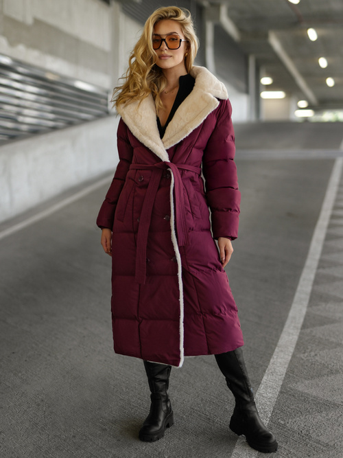 Chaqueta de mujer burdeos OZONEE JS/16M9168/06