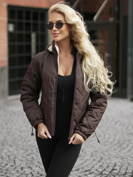 Chaqueta de mujer chocolate OZONEE JS/16M9315/158Z