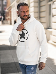 Sudadera de hombre blanca OZONEE JS/65B3910/1