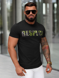 Camiseta de hombre negra OZONEE JS/8B1393/3