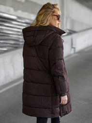 Chaqueta de mujer en chocolate OZONEE JS/16M9302/158