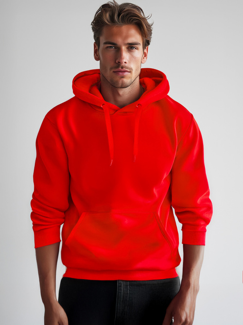 Sudadera de hombre roja OZONEE JS/2009Z