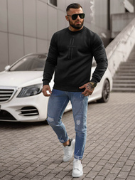 Sudadera de hombre negra OZONEE JS/8B1358/3