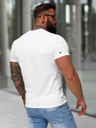 Camiseta de hombre blanco OZONEE JS/8B1389/1