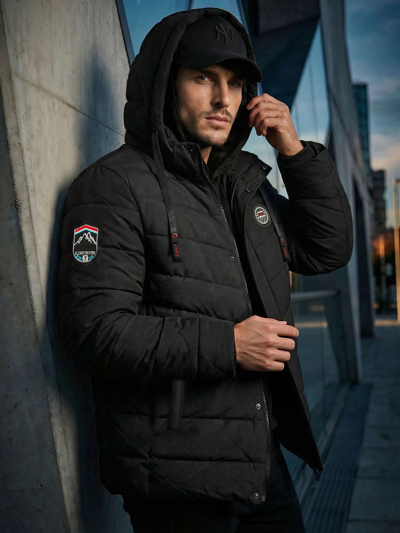 Chaqueta de hombre negra OZONEE JS/31M5081/392