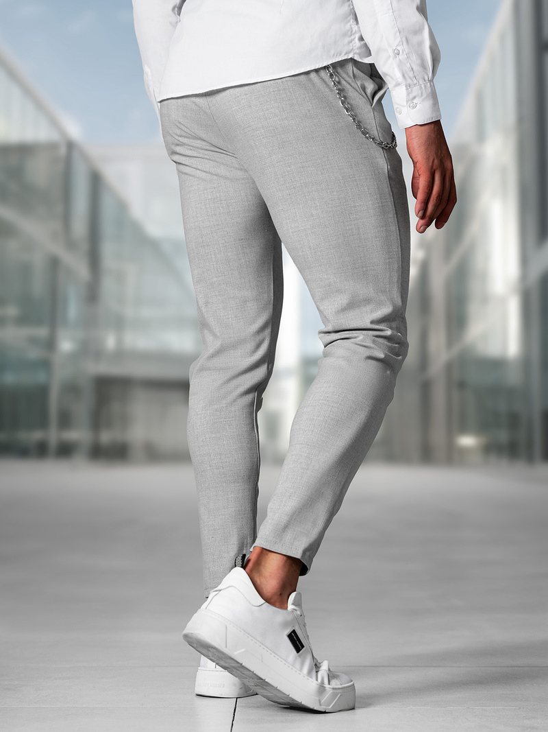 Pantalón chino de hombre gris OZONEE DJ/3300Z